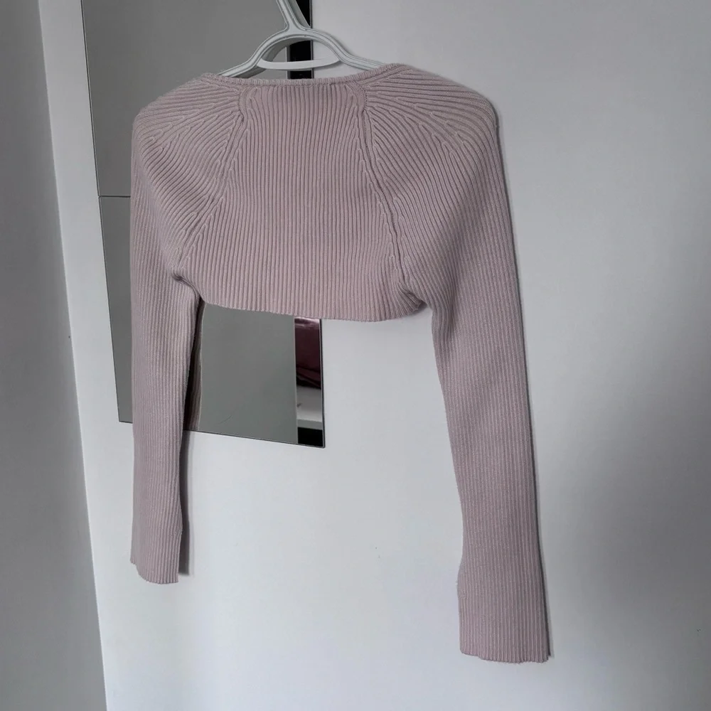 Zara Ribbed Shrug in Beige - Picture 7 of 8